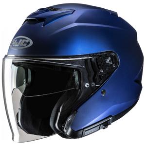 Otwarty kask motocyklowy HJC i31 Solid Semi Flat w kolorze metalicznym niebieskim