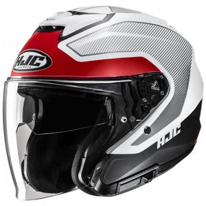 Kask motocyklowy otwarty HJC i31 Tevis MC1SF biało-czarno-czerwony