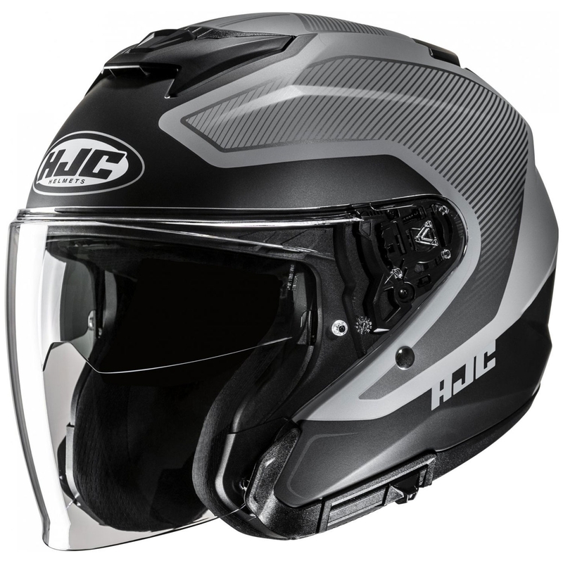 Kask motocyklowy otwarty HJC i31 Tevis MC5SF szaro-czarny