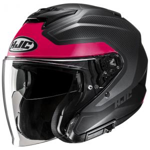Kask motocyklowy otwarty HJC i31 Tevis MC8SF czerwono-czarny