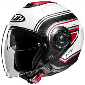 Kask motocyklowy otwarty HJC i40N Linia MC1SF czerwono-czarno-biały