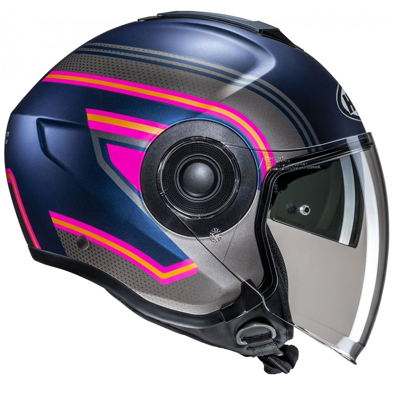 Kask motocyklowy otwarty HJC i40N Linia MC28SF Niebiesko-szaro-różowy