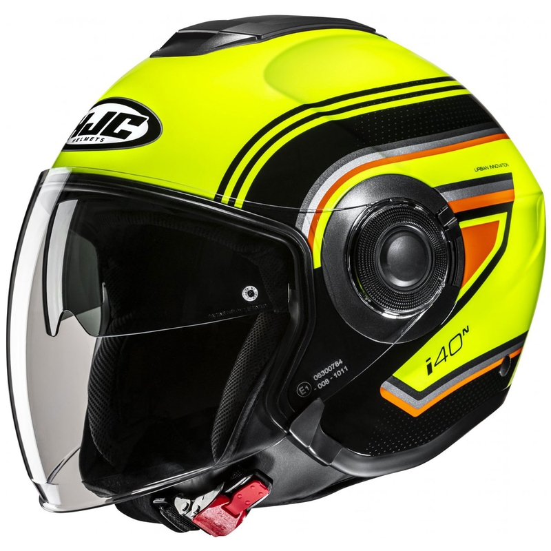 Kask motocyklowy otwarty HJC i40N Linia MC3H fluo żółto-czarny