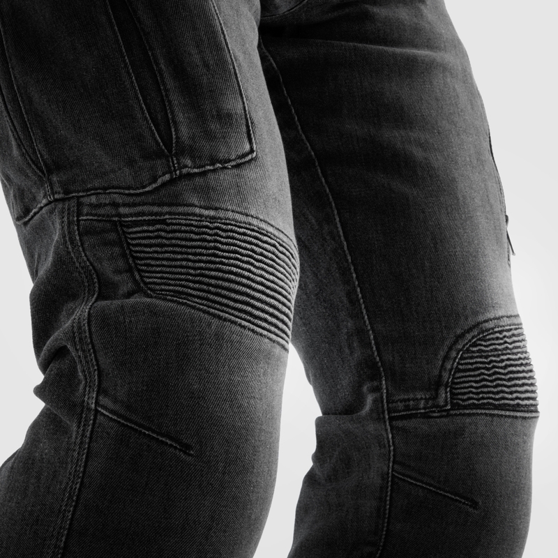 Rebelhorn Vandal Mono Jeansy motocyklowe, sprane, czarne