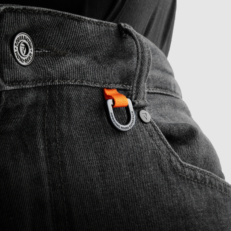 Rebelhorn Vandal Mono Jeansy motocyklowe, sprane, czarne