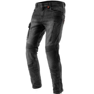 Czarne jeansy motocyklowe Rebelhorn Vandal, sprane