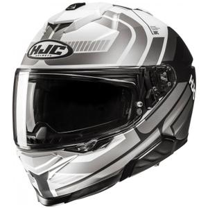 Zintegrowany kask motocyklowy HJC i71 Viz MC5 Szaro-biało-czarny