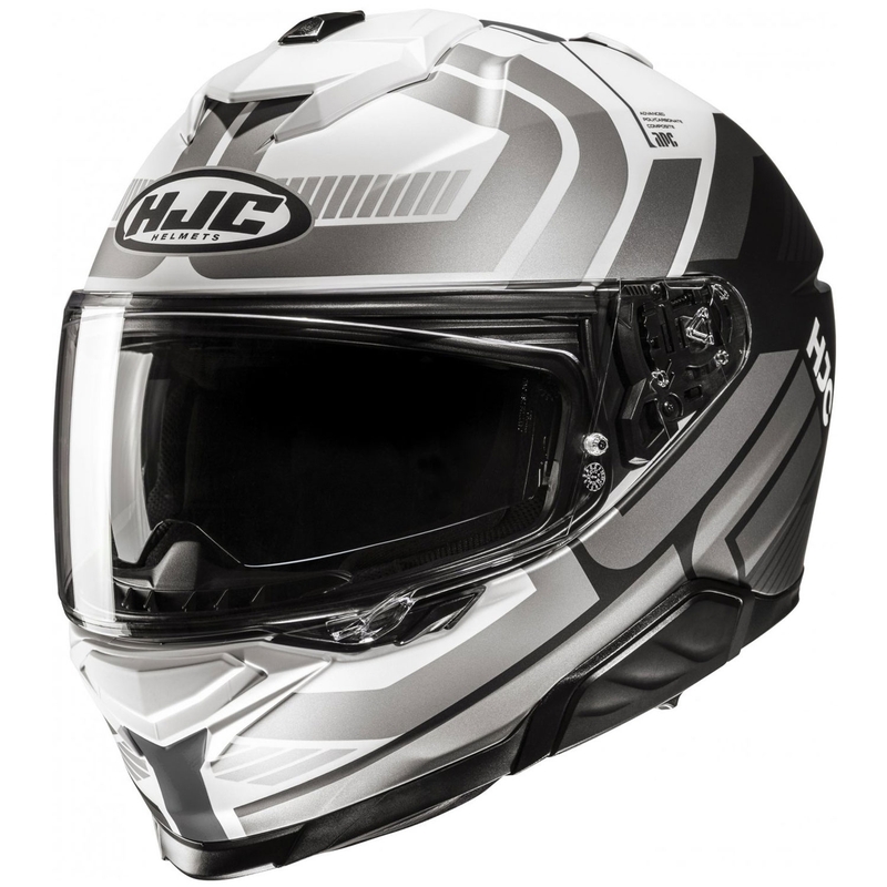 Zintegrowany kask motocyklowy HJC i71 Viz MC5 Szaro-biało-czarny