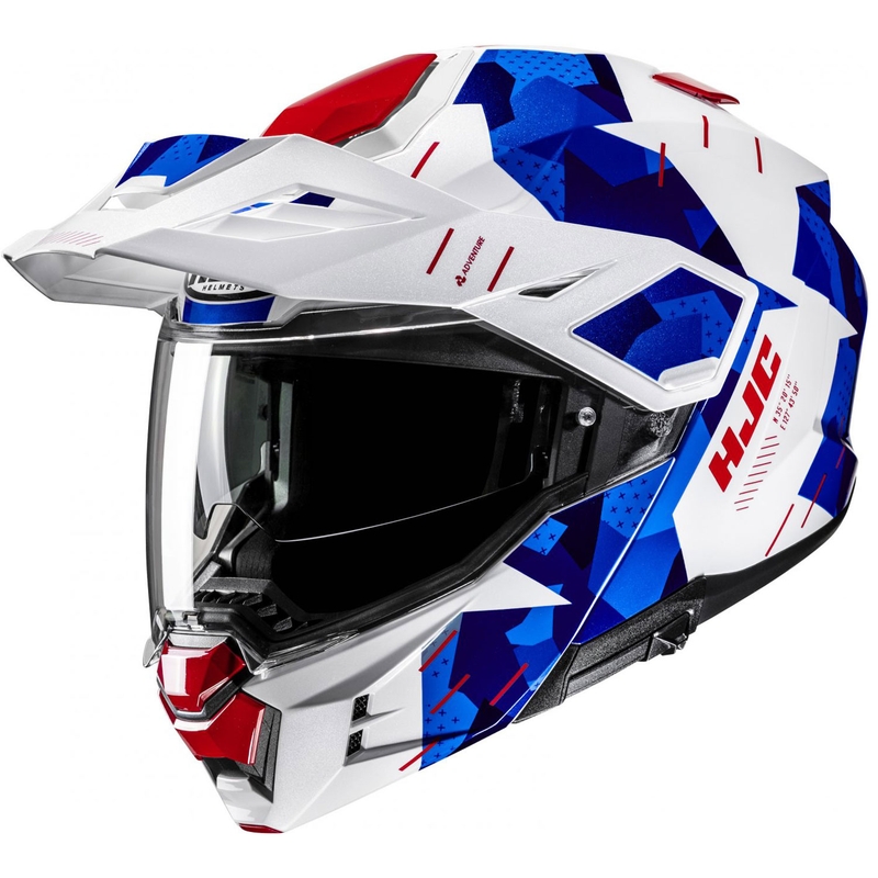 Kask motocyklowy typu flip-up HJC i80 Roki MC21 biało-niebiesko-czerwony