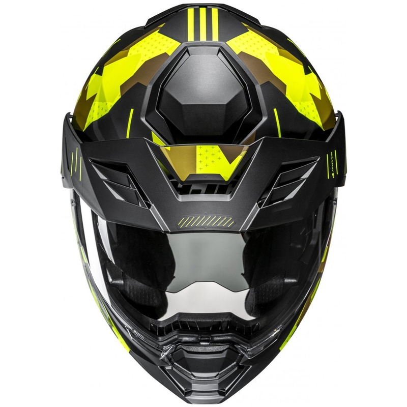 Kask motocyklowy typu flip-up HJC i80 Roki MC3HSF fluo żółto-czarny