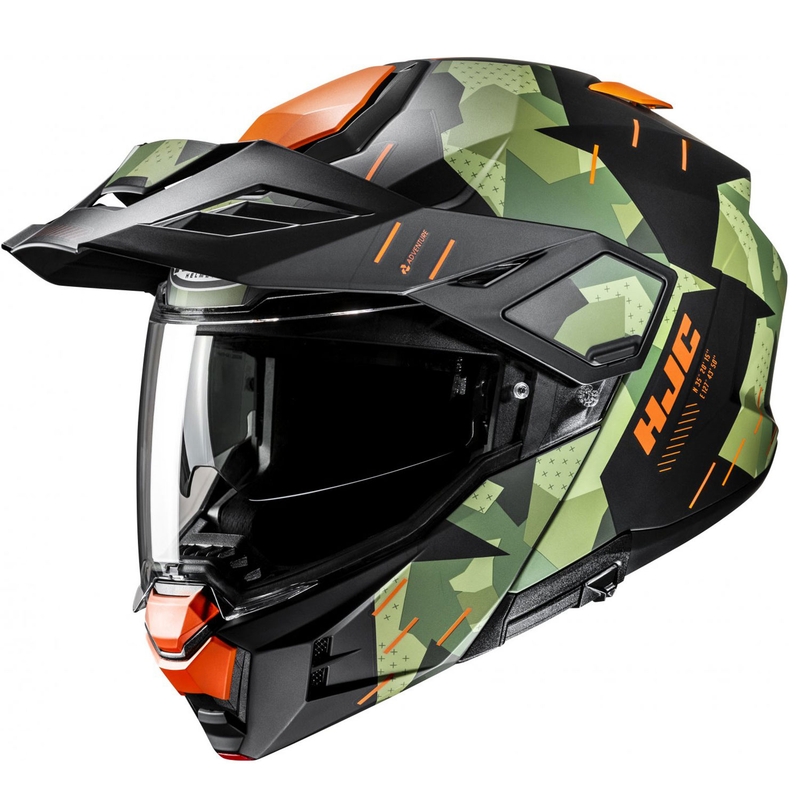 Kask motocyklowy składany HJC i80 Roki MC47SF zielono-czarny