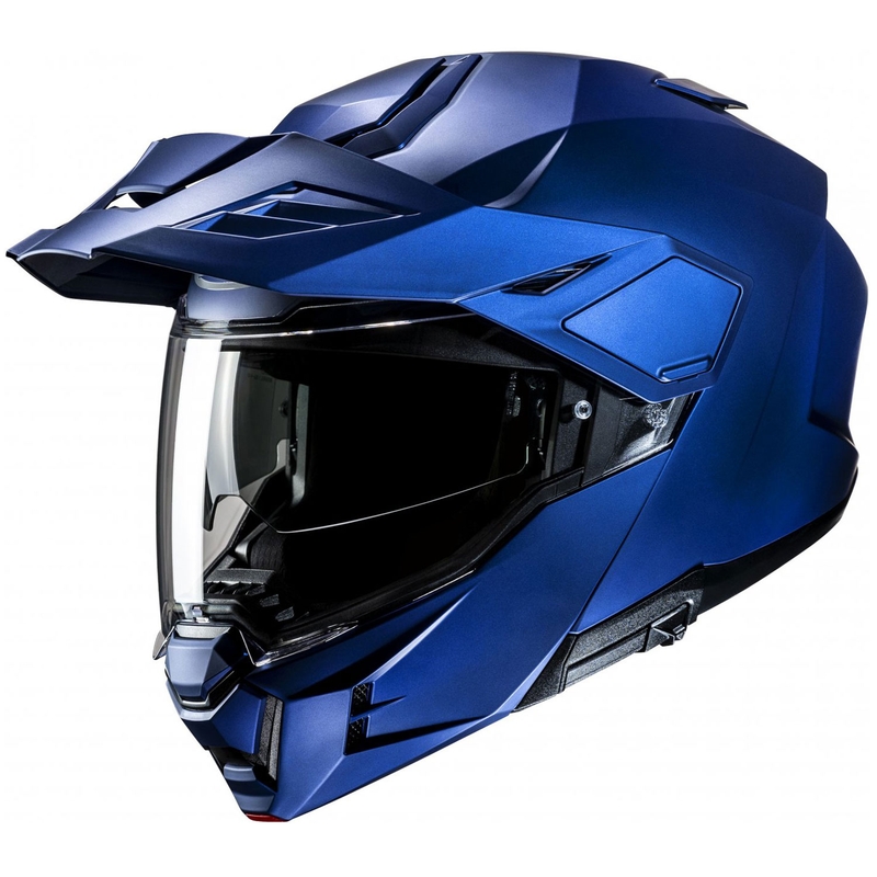 Kask motocyklowy HJC i80 Solid Semi Flat typu flip-up metaliczny niebieski