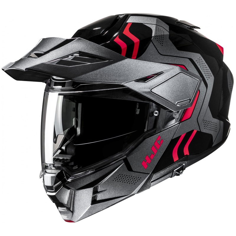 Kask motocyklowy HJC i80 Velly MC1 typu flip-up czarno-czerwony