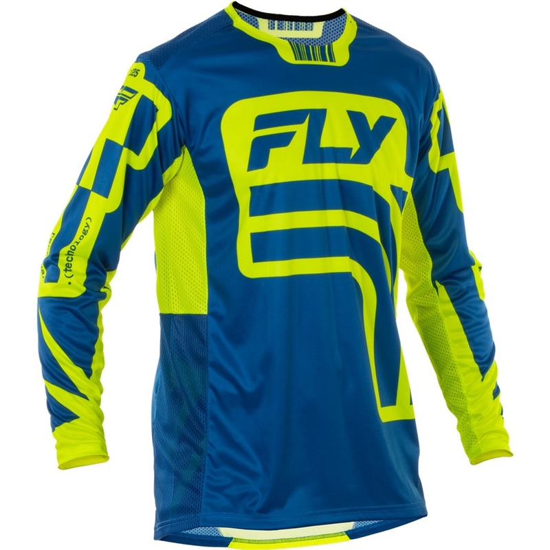 Koszulka motocrossowa FLY Racing Lite Lancer niebiesko-fluo-żółta