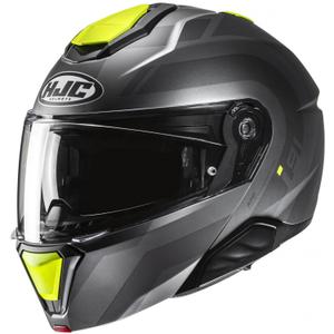 Kask Motocyklowy HJC i91 Arven MC3HSF Flip Up Szaro-Czarno-Fluo Żółty