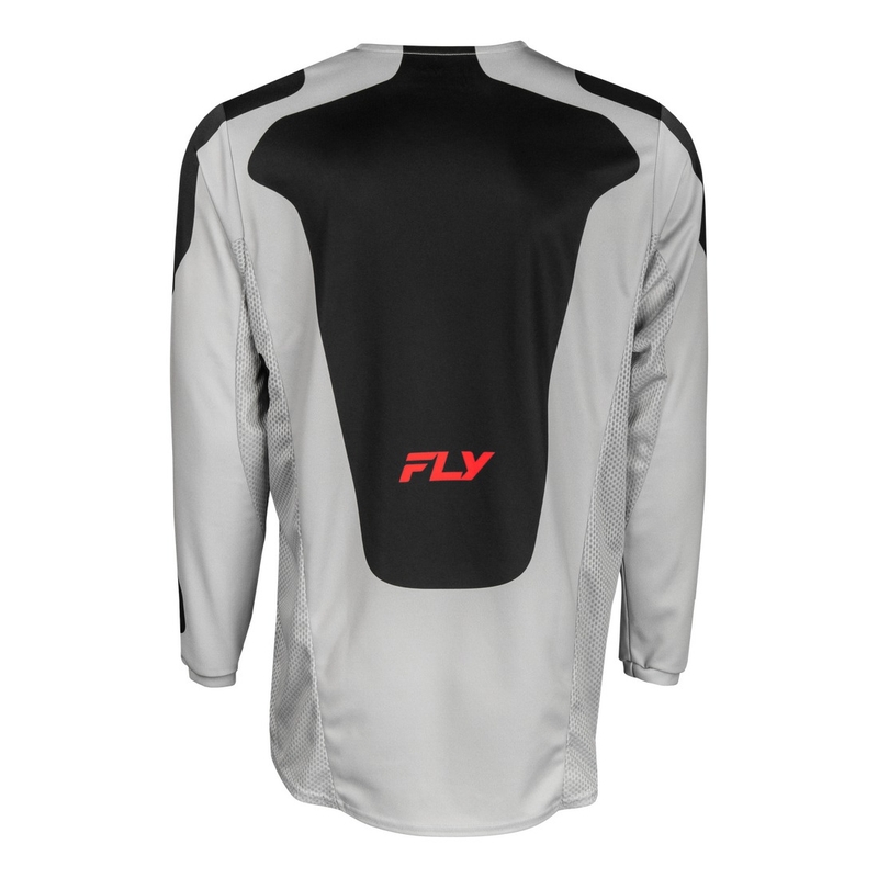 Koszulka motocrossowa FLY Racing Kinetic Sym w kolorze szaro-czerwono-czarnym