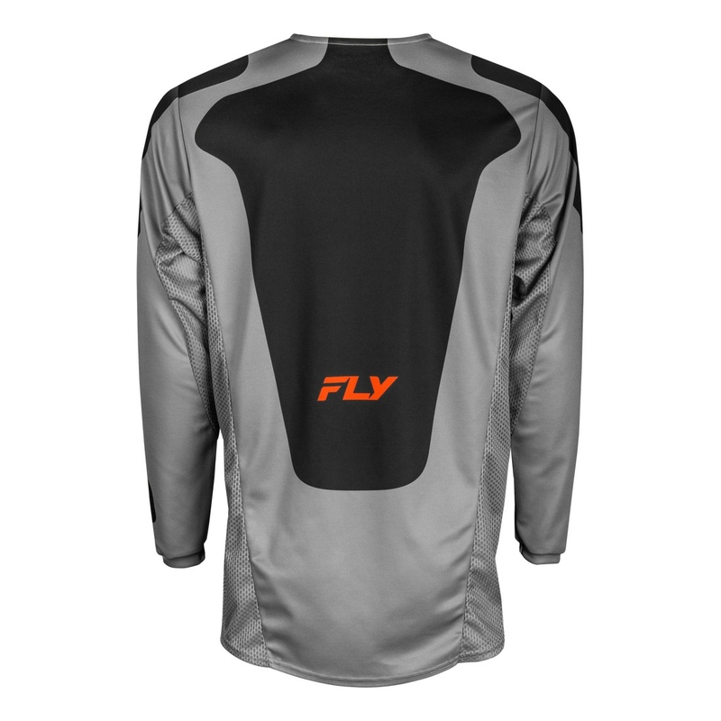 Koszulka motocrossowa FLY Racing Kinetic Sym szaro-pomarańczowo-czarna