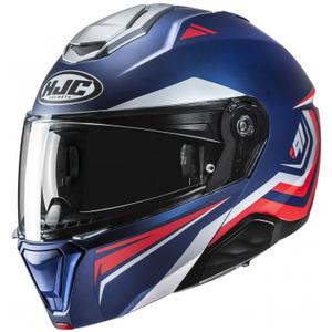 Kask motocyklowy składany HJC i91 Tricus MC21SF niebiesko-czerwono-szary