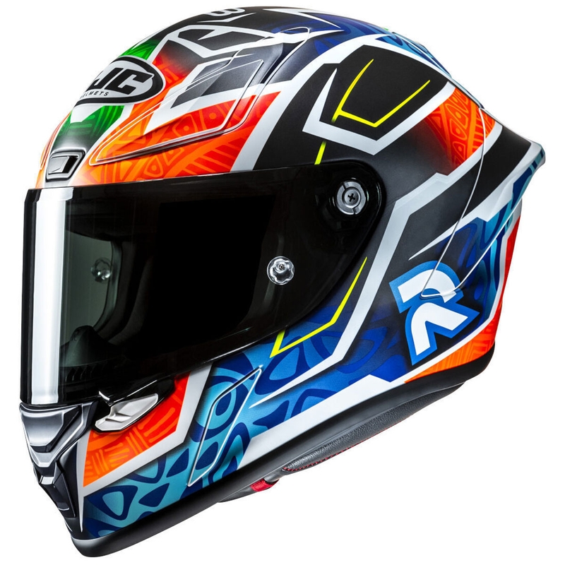 Kask motocyklowy integralny HJC RPHA 1 Binder Replica MC27SF czarno-pomarańczowo-niebieski