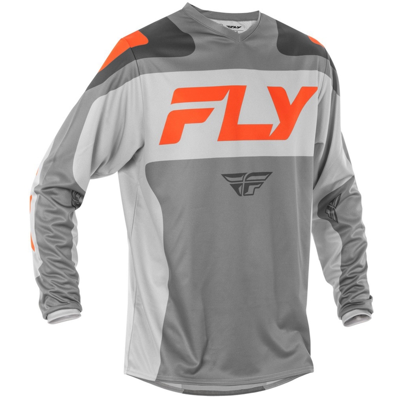 Koszulka motocrossowa FLY Racing F-16 szaro-pomarańczowa