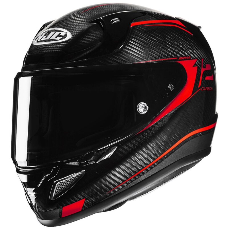 Kask motocyklowy integralny HJC RPHA 12 CARBON Keres MC1 czarno-czerwony