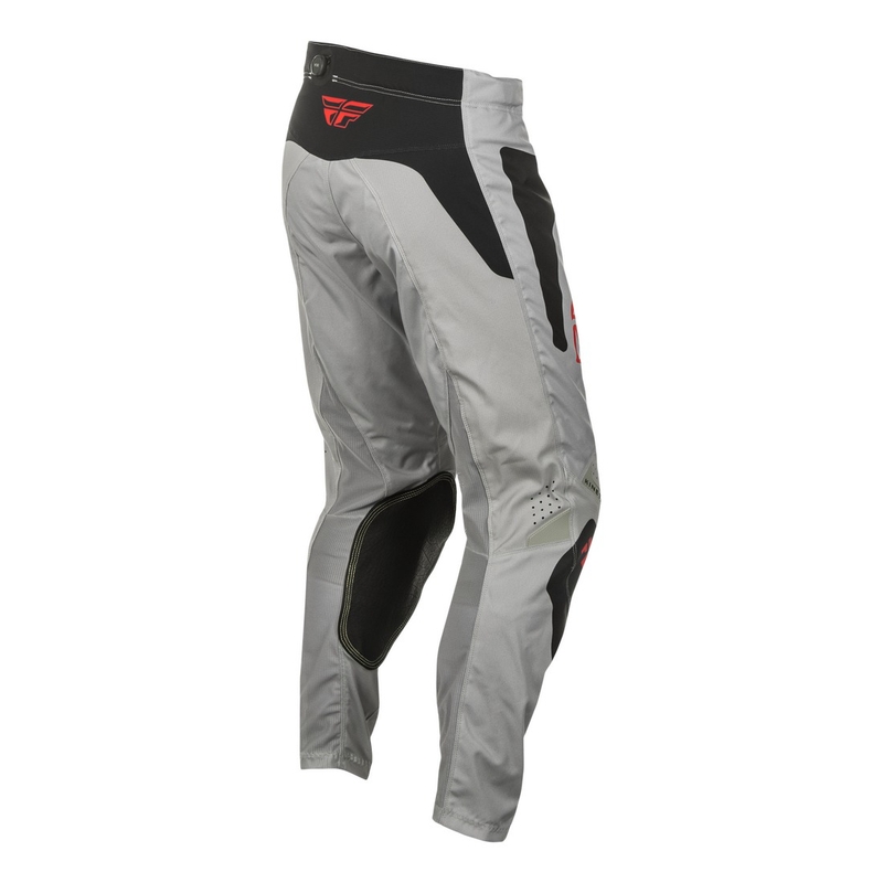 Spodnie motocrossowe FLY Racing Kinetic Sym w kolorze szaro-czerwono-czarnym