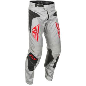 Spodnie motocrossowe FLY Racing Kinetic Sym w kolorze szaro-czerwono-czarnym