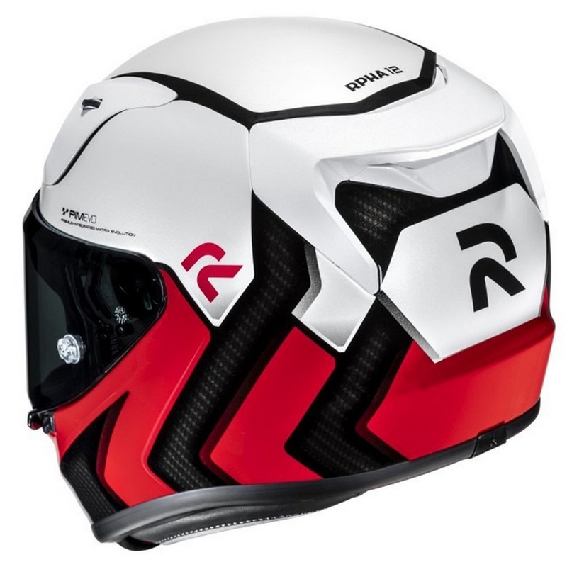 Kask motocyklowy integralny HJC RPHA 12 Kos MC1 biało-czerwono-czarny