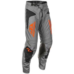 Spodnie motocrossowe FLY Racing Kinetic Sym szaro-pomarańczowo-czarne