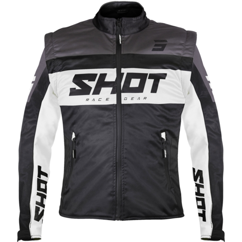 Kurtka softshellowa Shot Softshell Lite czarno-biała
