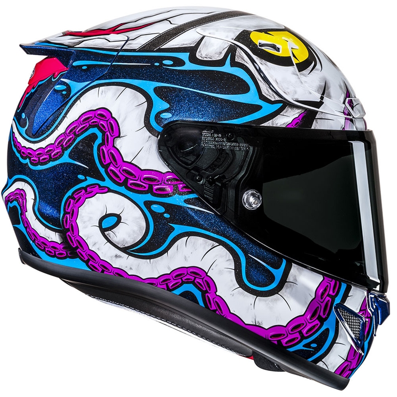 Kask motocyklowy integralny HJC RPHA 12 Kraken MC28 biało-niebiesko-czarny