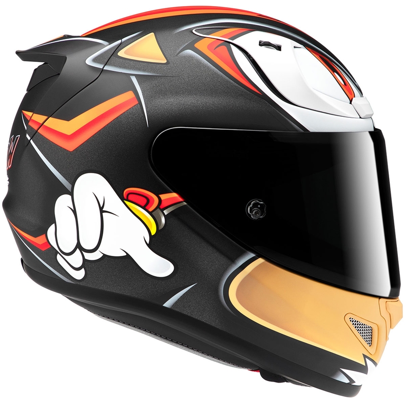 Kask motocyklowy pełny HJC RPHA 12 Shadow The Hedgehog MC1SF czarno-czerwono-pomarańczowy wyprzedaż