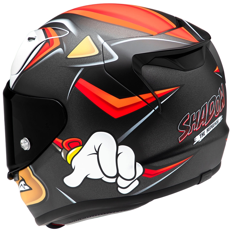 Kask motocyklowy pełny HJC RPHA 12 Shadow The Hedgehog MC1SF czarno-czerwono-pomarańczowy wyprzedaż