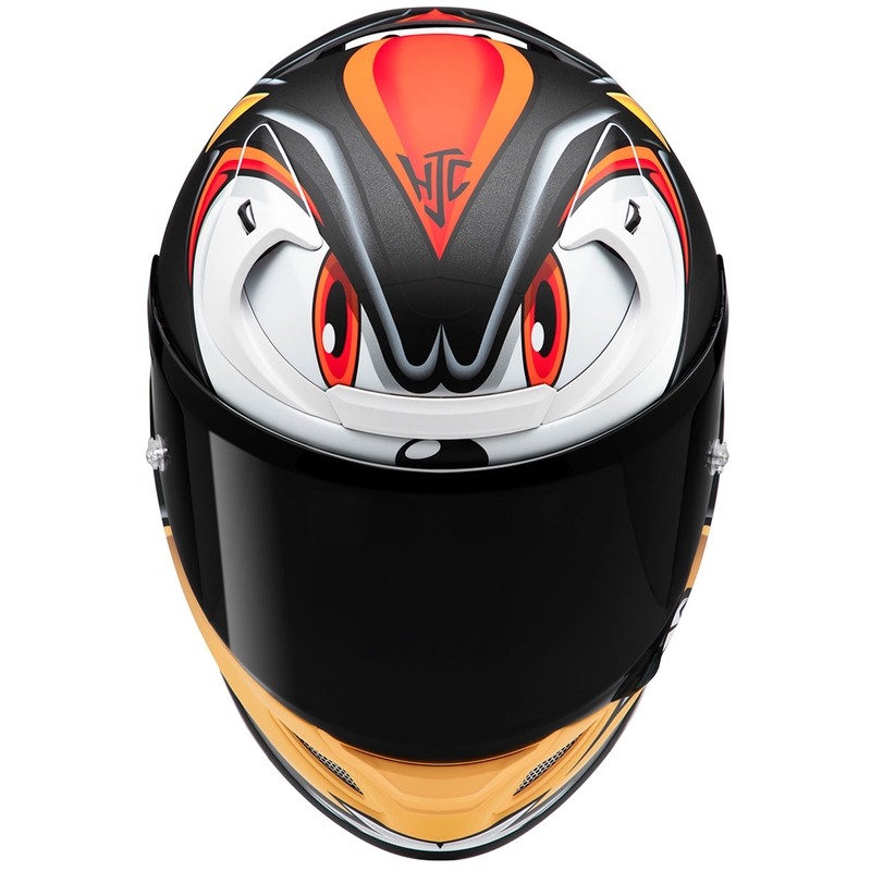 Kask motocyklowy pełny HJC RPHA 12 Shadow The Hedgehog MC1SF czarno-czerwono-pomarańczowy wyprzedaż