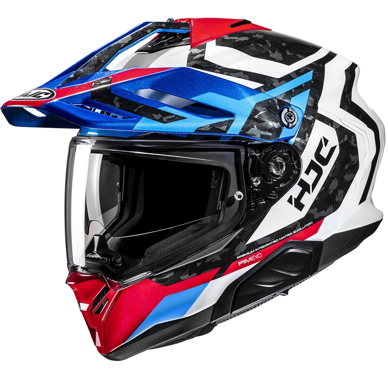 Kask motocyklowy enduro HJC RPHA 60 Dakar MC21 niebiesko-czarno-biały