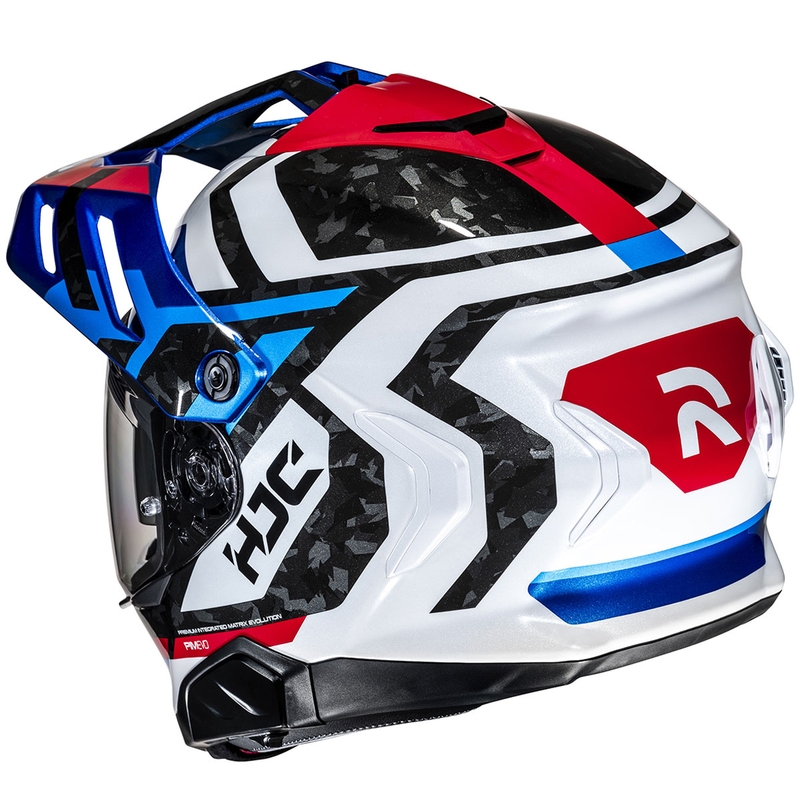 Kask motocyklowy enduro HJC RPHA 60 Dakar MC21 niebiesko-czarno-biały