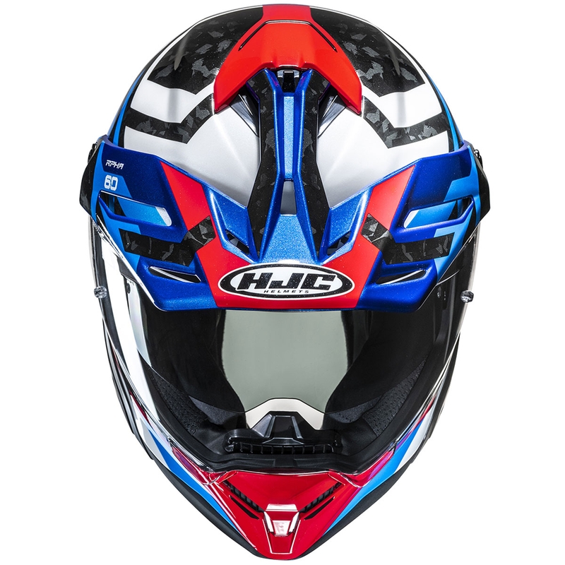 Kask motocyklowy enduro HJC RPHA 60 Dakar MC21 niebiesko-czarno-biały