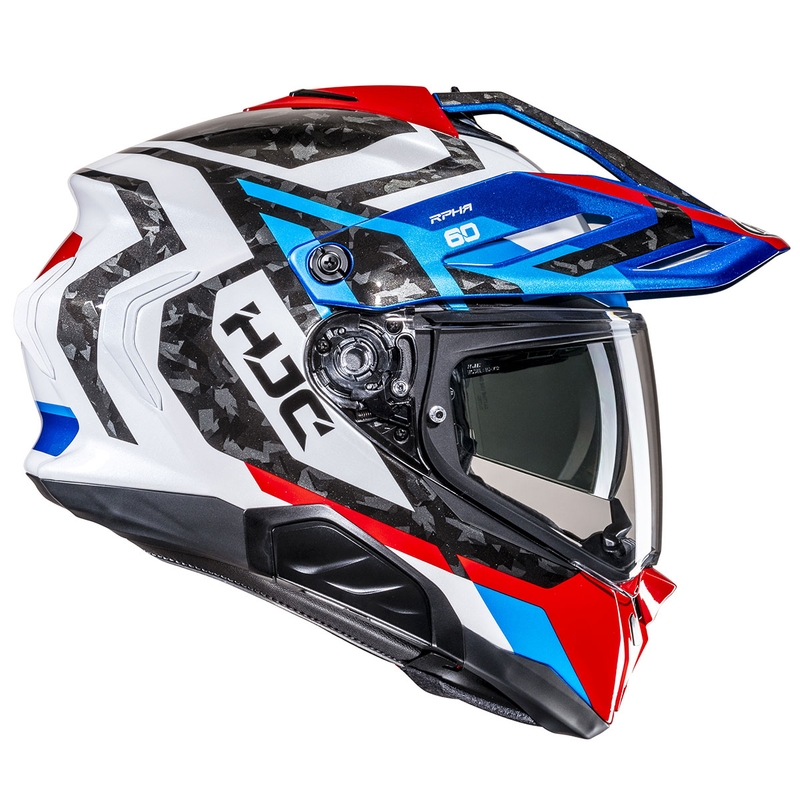 Kask motocyklowy enduro HJC RPHA 60 Dakar MC21 niebiesko-czarno-biały