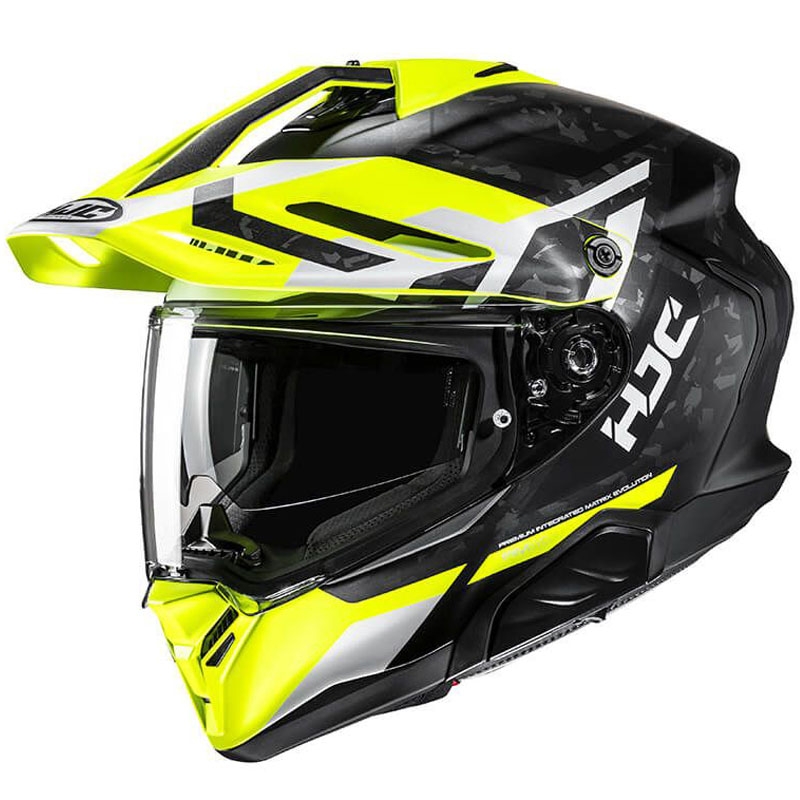Kask motocyklowy enduro HJC RPHA 60 Dakar MC3HSF fluo żółto-czarny