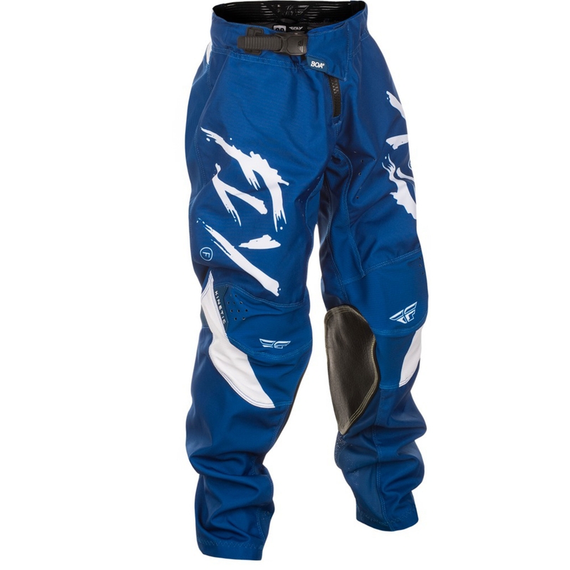 Dziecięce spodnie motocrossowe FLY Racing Kinetic Stoke niebiesko-białe