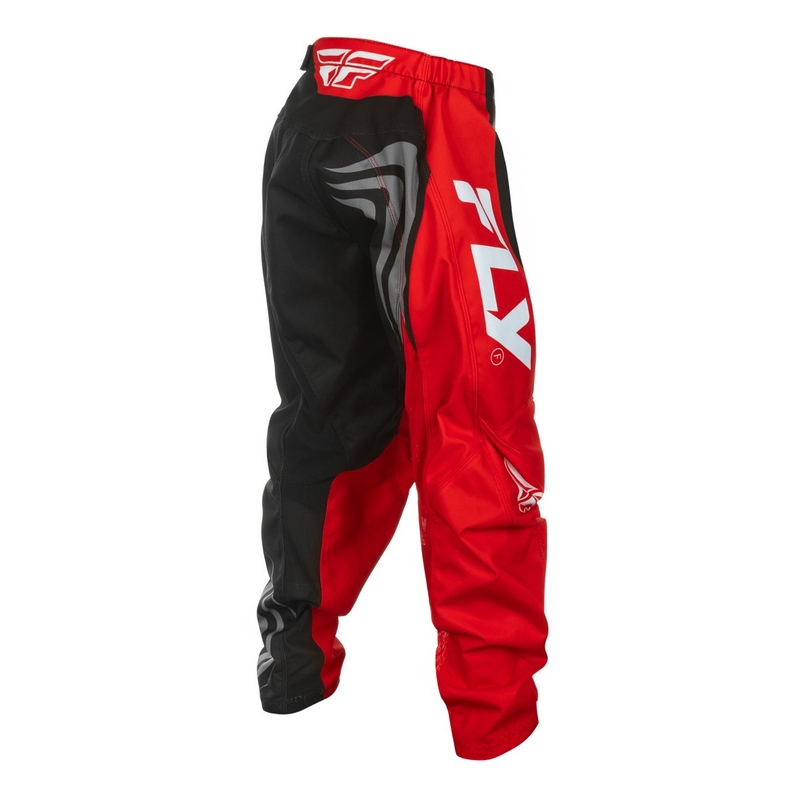 Dziecięce spodnie motocrossowe FLY Racing F-16 czarno-czerwono-białe