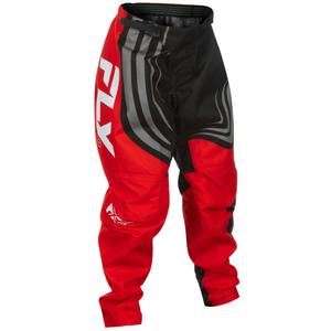 Dziecięce spodnie motocrossowe FLY Racing F-16 czarno-czerwono-białe