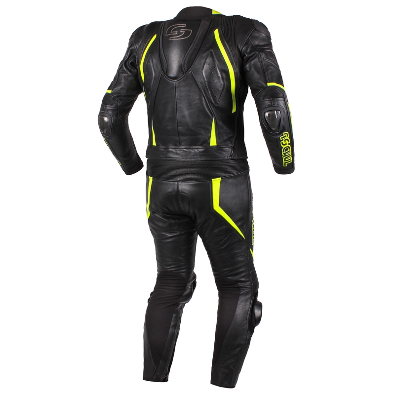 Kombinezon motocyklowy Tschul 535 czarno-fluo żółty wyprzedaż