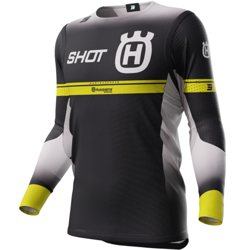 Sprzedam czarną koszulkę motocrossową Shot Aerolite Husqvarna LE wyprzedaż