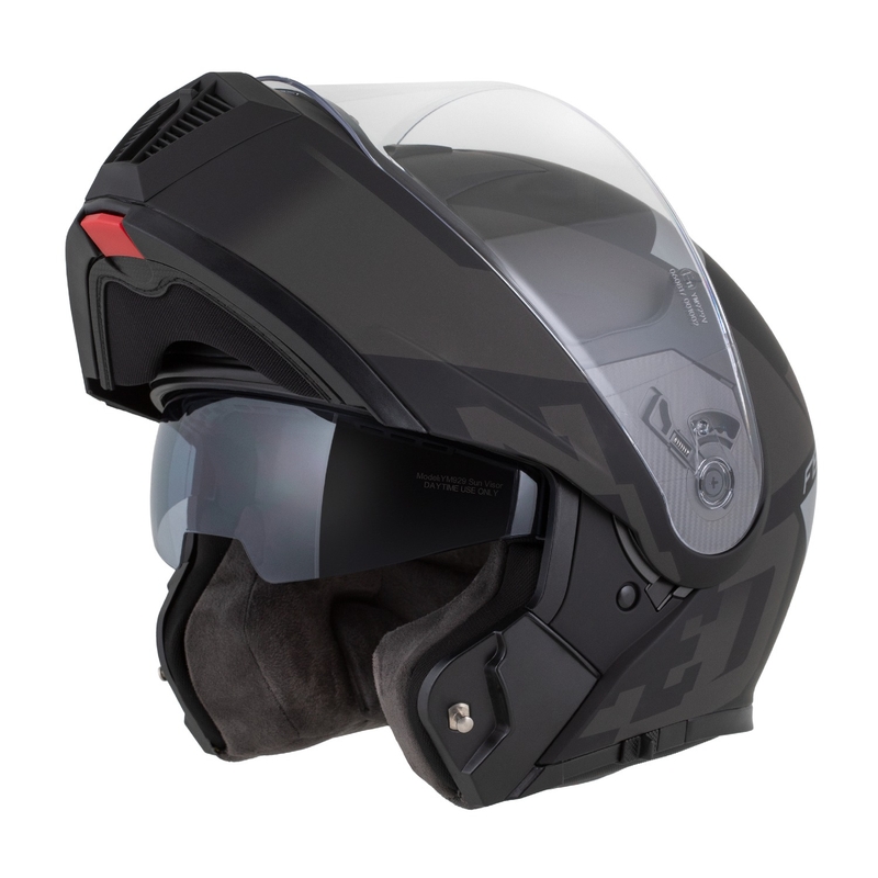 Kask motocyklowy składany ZED F19 matowo-czarno-szary