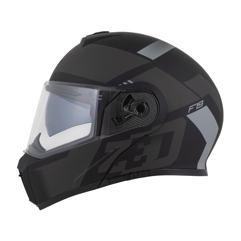 Kask motocyklowy składany ZED F19 matowo-czarno-szary
