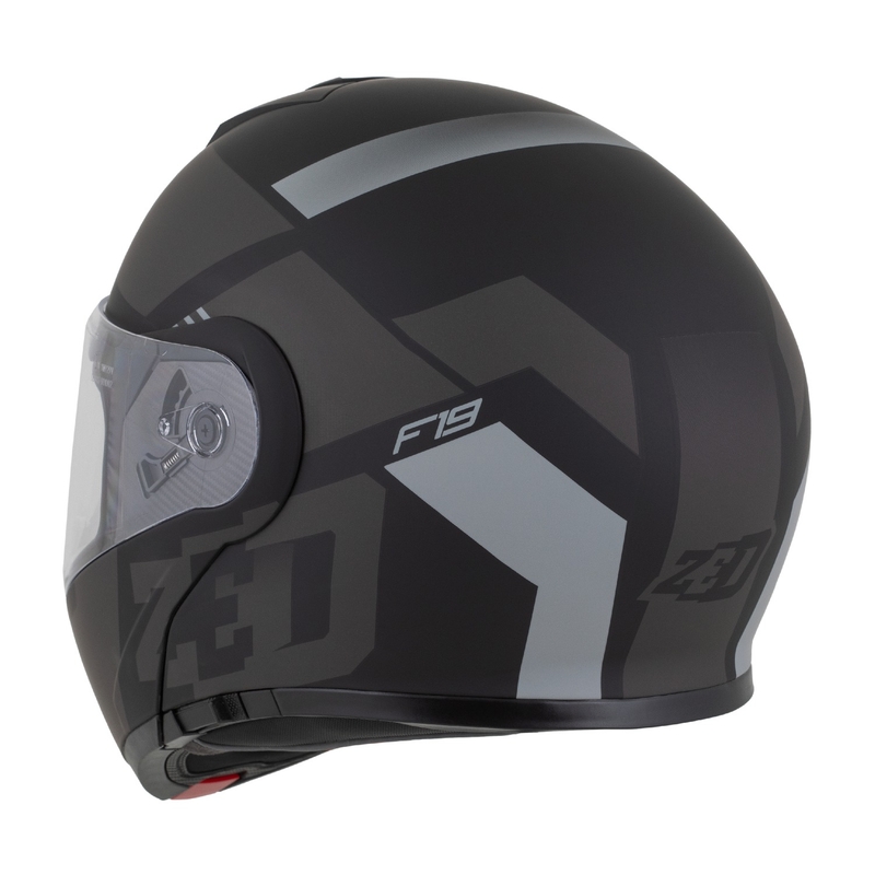 Kask motocyklowy składany ZED F19 matowo-czarno-szary