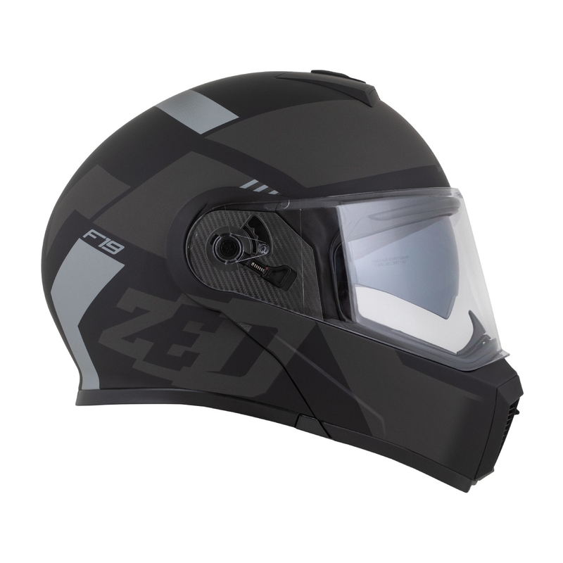 Kask motocyklowy składany ZED F19 matowo-czarno-szary