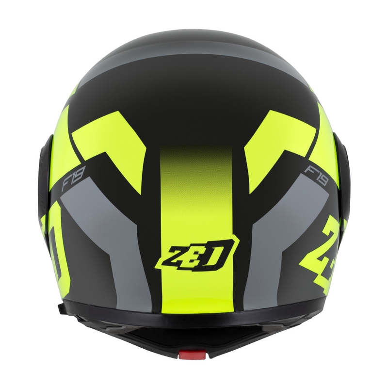 Kask motocyklowy składany ZED F19 czarno-fluo żółty