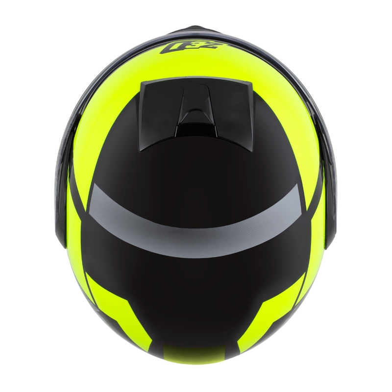 Kask motocyklowy składany ZED F19 czarno-fluo żółty